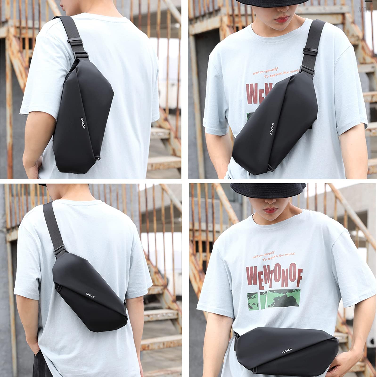 GUSTAVE Waist Bag for Men Women with Adjustable Strap, Stylish Fanny Pack Waterproof Chest Bag Lightweight Belt Bag for Running Travel Sports Cycling Workout Gym Outdoor GUSTAVE Waist Bag for Men Women with Adjustable Strap, Stylish Fanny Pack Waterproof Chest Bag Lightweight Belt Bag for Running Travel Sports Cycling Workout Gym Outdoor